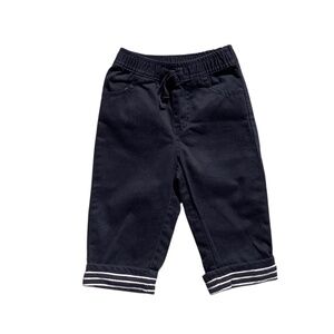Gymboree Construction Crew Pants Sz 6-12 Months Navy Blue Elasticized Waist NWT